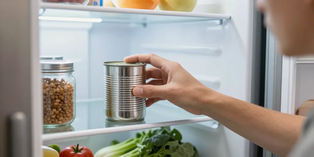 peut on mettre une boîte de conserve fermée au frigo