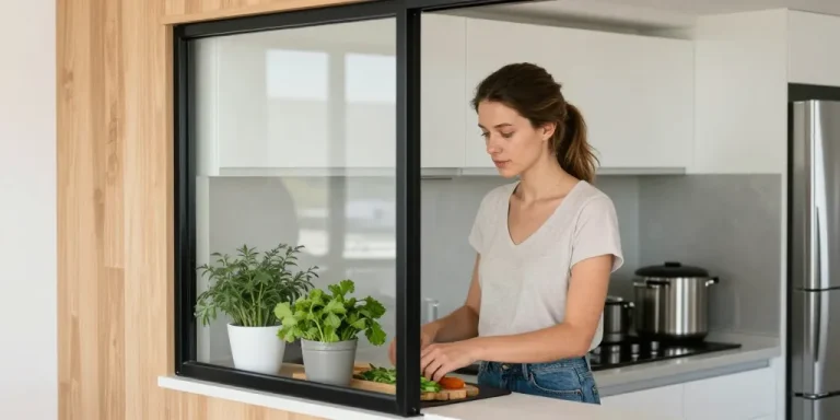 petite cuisine avec verrière