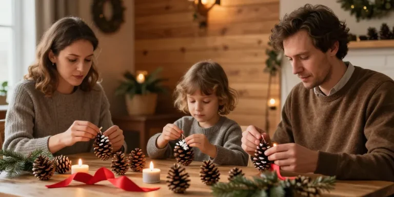 deco avec pomme de pin pour noel