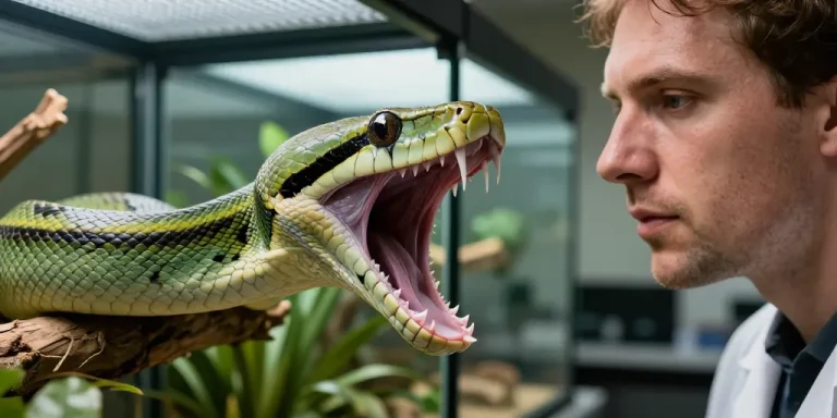 serpent qui baille