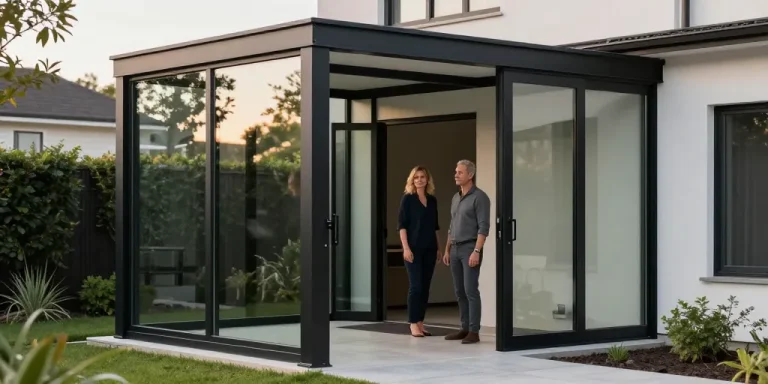 verrière extérieure entrée maison